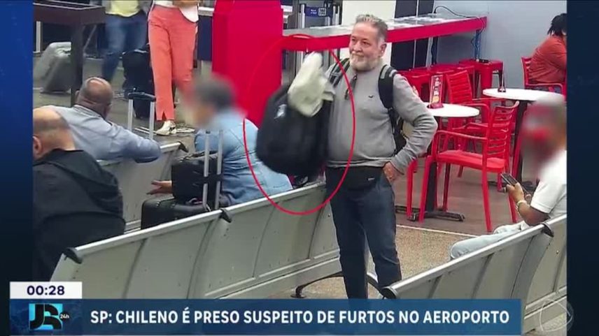 Polícia prende chileno suspeito de furtos no aeroporto de Guarulhos (SP)