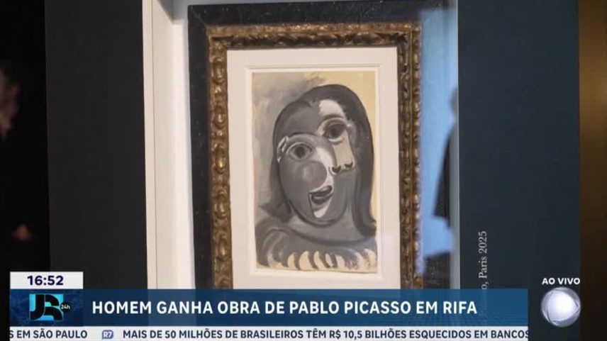 Homem ganha obra de Pablo Picasso após comprar rifa de R$ 600 na França