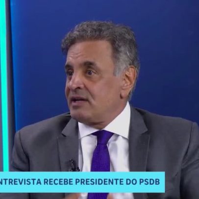 JR entrevista o presidente do PSDB, deputado Aécio Neves