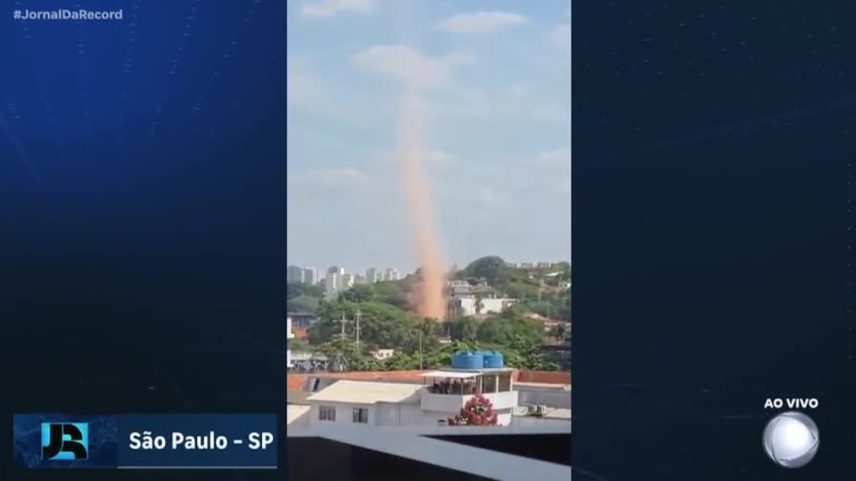 Redemoinho de poeira é registrado em SP; entenda como funciona o fenômeno