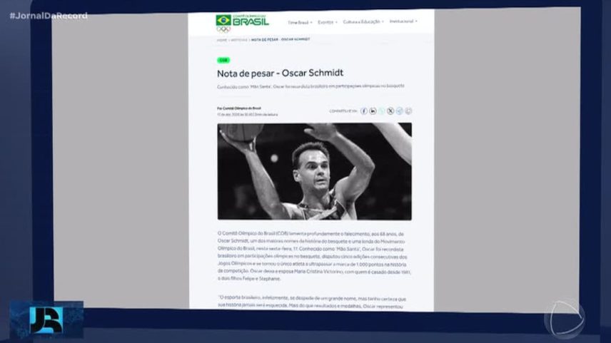 Autoridades, entidades esportivas e atletas prestam homenagens a Oscar Schmidt