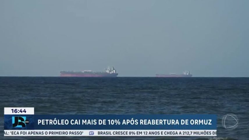 Preço do petróleo cai após anúncio da reabertura do estreito de Ormuz