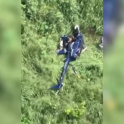 Helicóptero com quatro pessoas cai após decolar em Campina Grande, PB