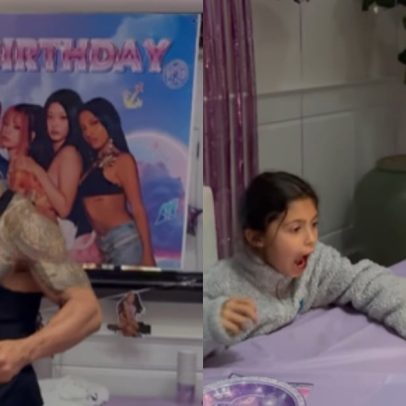 The Rock celebra aniversário da filha com festa temática do grupo Katseye