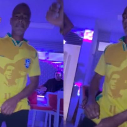 Romário demonstra animação ao dançar em festa de Léo Picon