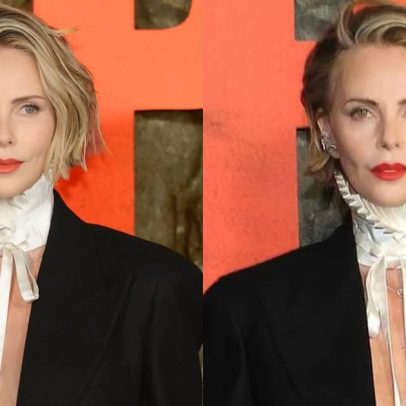 Charlize Theron brilha em estreia do filme com look ousado
