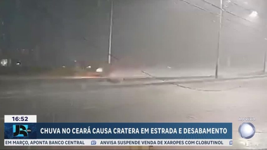 Chuva causa mortes e estragos no Ceará; uma estrada cedeu e um hotel desabou