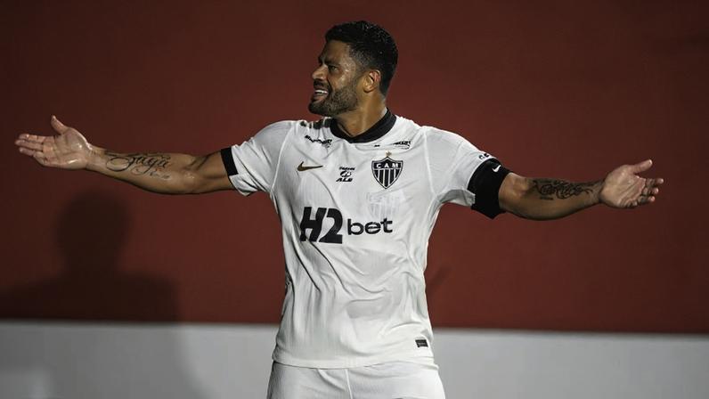 Hulk comemora com do Atlético-MG contra o Itabirito, pelo Campeonato Mineiro