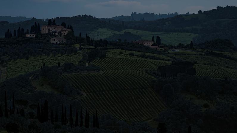 Dawn in Tuscany, Siena Province, Italy