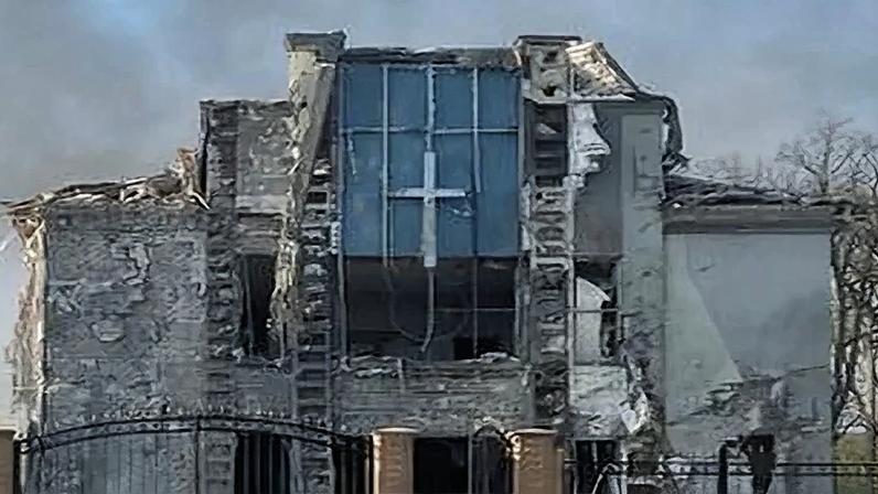 Igreja Batista na Ucrânia destruída após ataque da Rússia (Foto: Reprodução/Instagram)