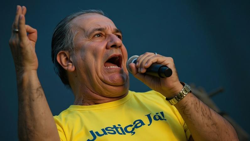 Pastor Silas Malafaia durante ato político na Avenida Paulista, em São Paulo em abril de 2025. (Foto: Reprodução/redes sociais)