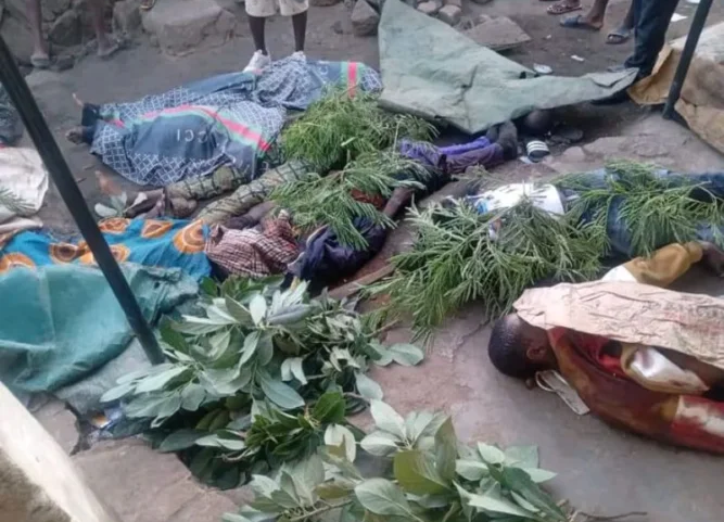 Cristãos mortos durante ataques no Domingo de Ramos na Nigéria (Foto: Reprodução/ICC)