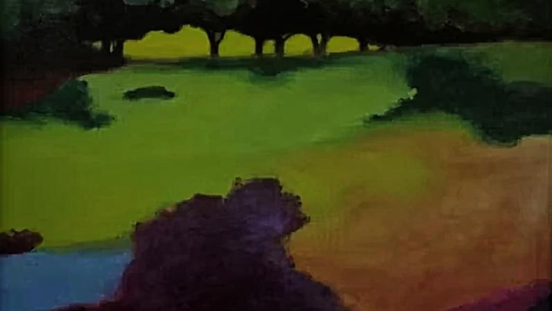 Entre 2020 e 2025, a dupla arrecadou cerca de US$ 2 milhões com as pinturas feitas por um artista radicado na Polônia. Na imagem, falsificação de quadro do artista Richard Mayhew