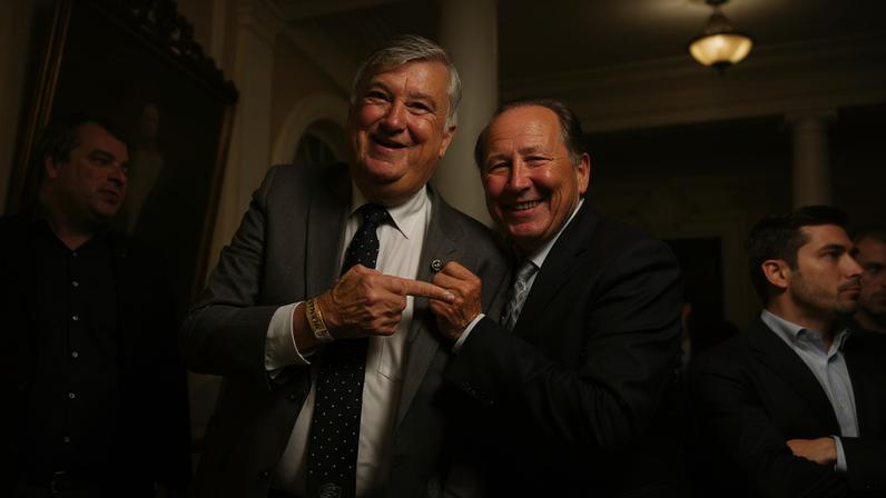 Durcesio Mello e John Textor, do Botafogo (Foto: Vítor Silva/Botafogo)
