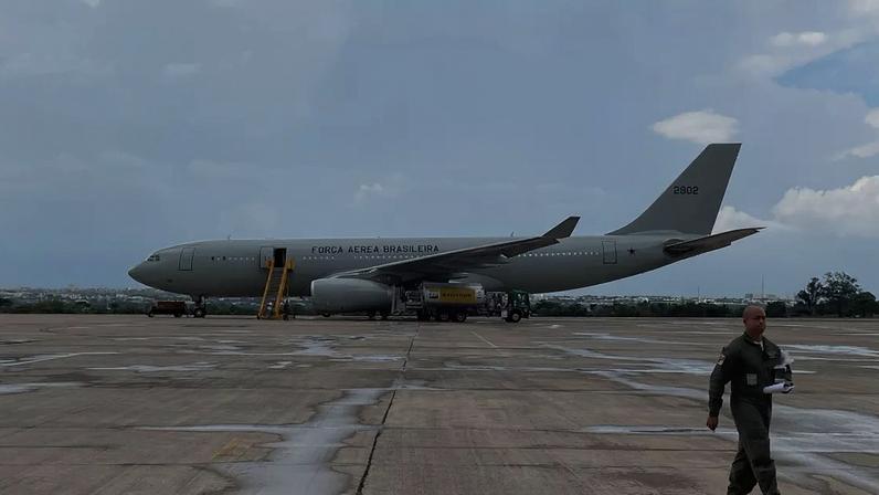 Avião da FAB que cumpriu missão de repatriamento por conta da guerra entre Estados Unidos, Irã e Israel