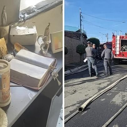 Pai de MC Gui mostra Bíblia intacta após incêndio em casa