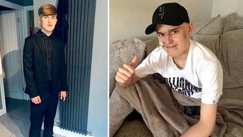 Jack Douglas, de 15 anos, sentiu uma dor na perna que revelou um diagnóstico aterrorizante — Foto: Reprodução/redes sociais