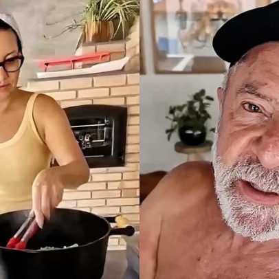 Janja cozinha paca para almoço de Páscoa com Lula