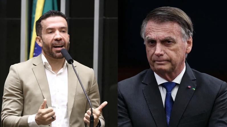 Defesa afirma que Janones ataca Bolsonaro de “forma vil”, aproveitando que o ex-presidente está impedido de responder. (Foto: Vinicius Loures/Câmara dos Deputados/Ton Molina/STF)