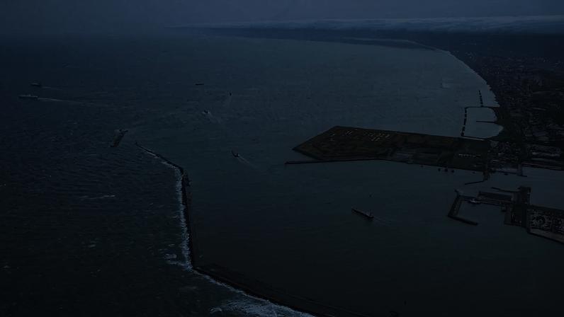 Porto da província de Hokkaido, onde um alerta de tsunami foi emitido após um terremoto, em 20 de abril de 2026. Foto: Kyodo/via REUTERS