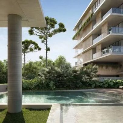 Edifício une memória musical e design autoral em bosque de Curitiba