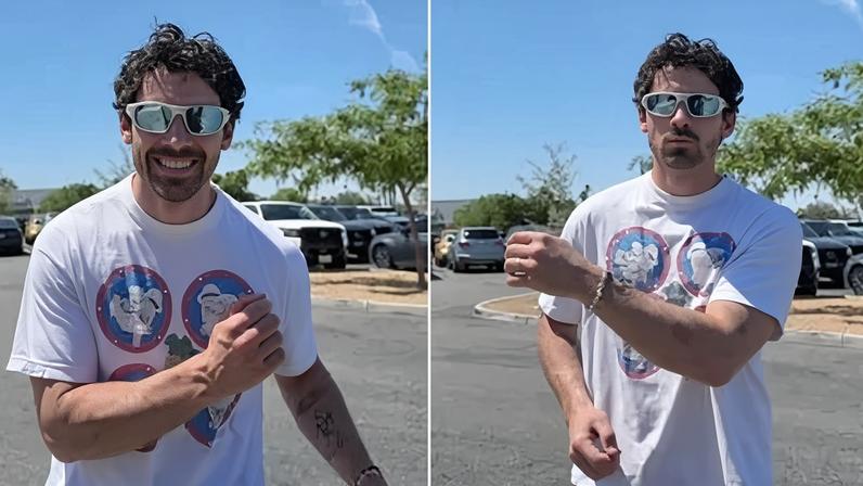 Joe Jonas dança funk e fala português antes de show no Brasil