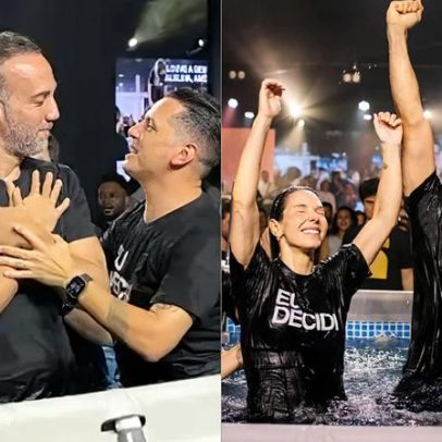 Jorge Iggor e esposa são batizados na Hillsong Church