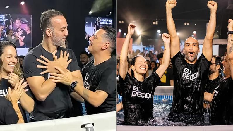 Jorge Iggor e esposa são batizados na Hillsong Church