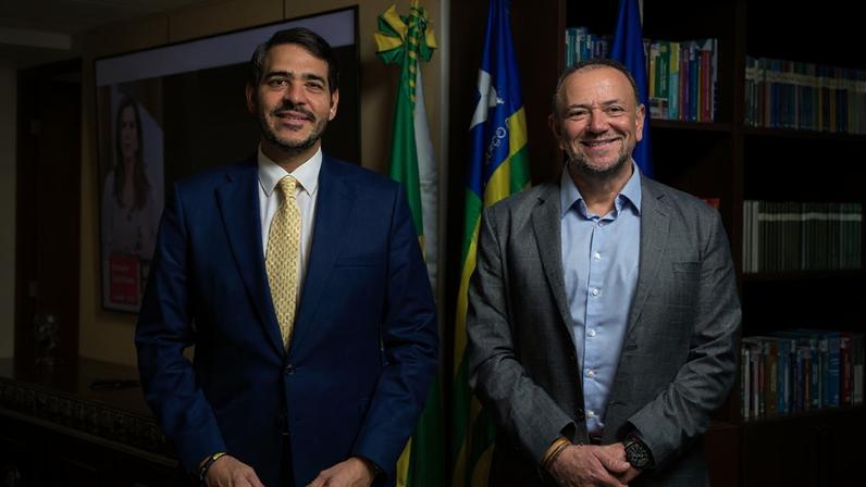 O advogado-geral da União, Jorge Messias, e o presidente do PT, Edinho Silva (@edinhosilva/X)