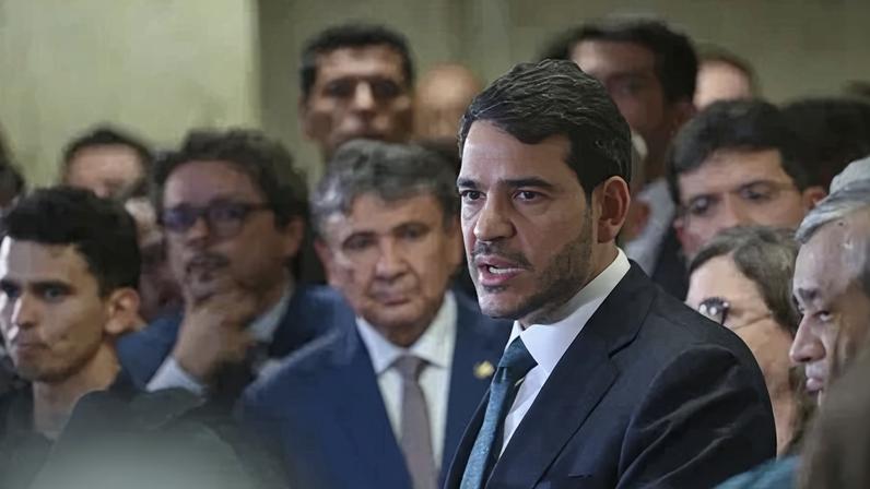Jorge Rodrigo Araújo Messias concede entrevista após Senado Federal rejeitar a sua indicação para a vaga de ministro do Supremo Tribunal Federal (MSF 7/2026). Foram 42 votos contrários e 34 favoráveis.Foto: Ton Molina/Agência Senado