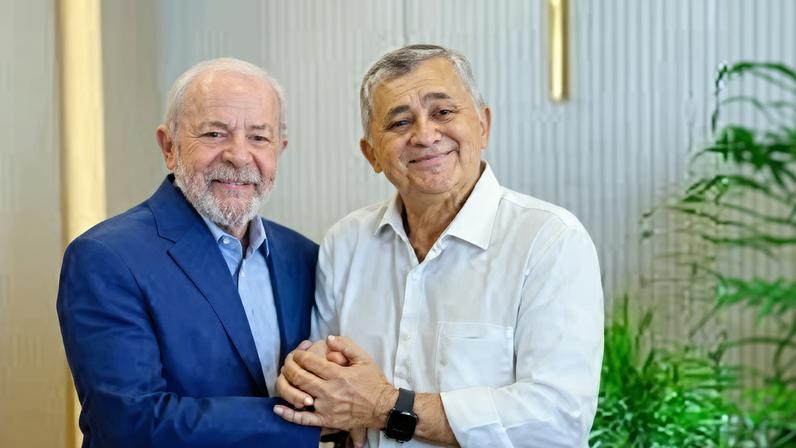 O presidente Luiz Inácio Lula da Silva (PT) e o deputado federal José Guimarães (PT)