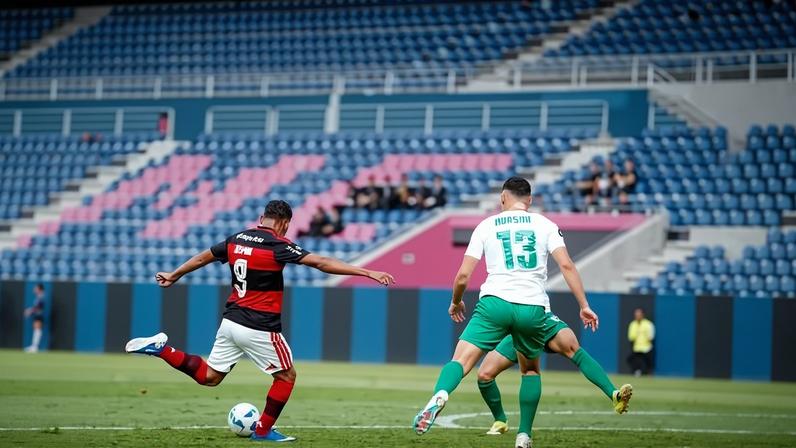 Josmar, do Flamengo, em ação contra o Santiago Wanderers, pela Libertadores sub-20