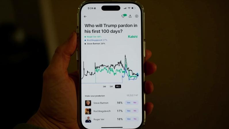 Aplicativo da Kalshi rodando em smartphone — Foto: Gabby Jones/Bloomberg