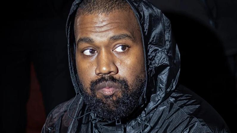 Kanye West attends Milan Fashion Week on Feb. 23, 2024.