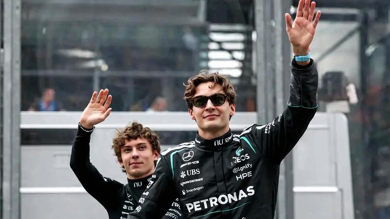 Kimi Antonelli e George Russell em GP da Austrália na F1 2026 (Foto: Sports Press Photo / Sports Press Photo/Fotoarena/Folhapress)