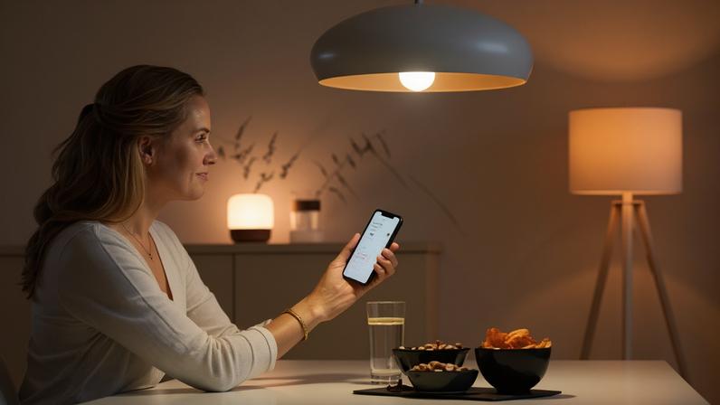 Lâmpadas inteligentes podem ser controladas por aplicativos de smartphone • Oscar Wong/Getty Images