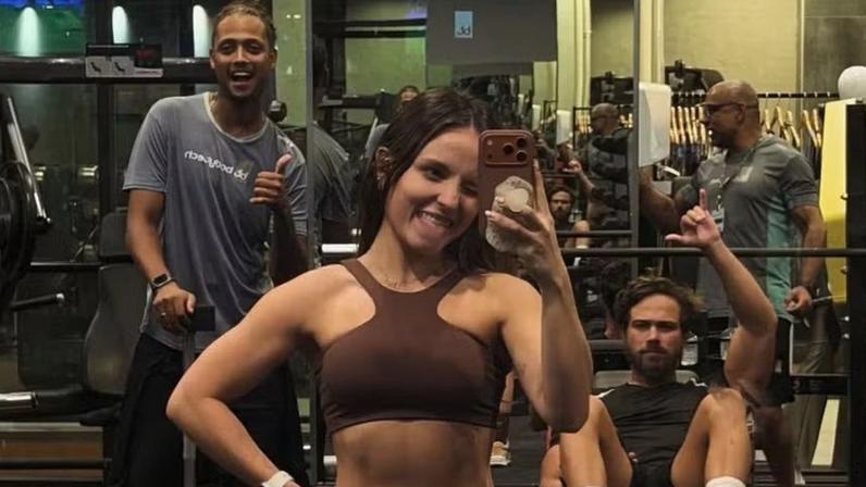 Larissa Manoela treinou com o marido, André Luiz Frambach