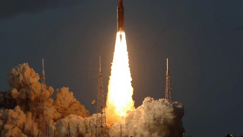 Four astronauts aboard NASA’s Orion spacecraft on top of the SLS (Space Launch System) rocket launch on the agency’s Artemis II test flight, at 6:35 p.m. ET on Wednesday, April 1 from Launch Complex 39B at NASA’s Kennedy Space Center in Florida.