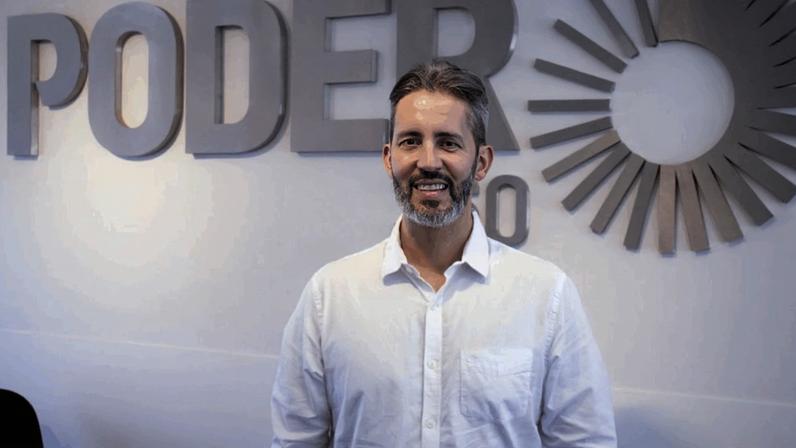 Leandro Grass na sede do Poder360, em Brasília