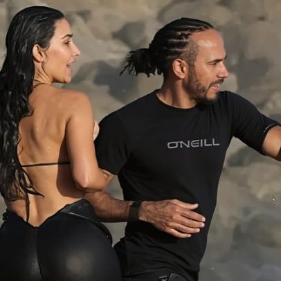 Lewis Hamilton é visto em passeio romântico com Kim Kardashian