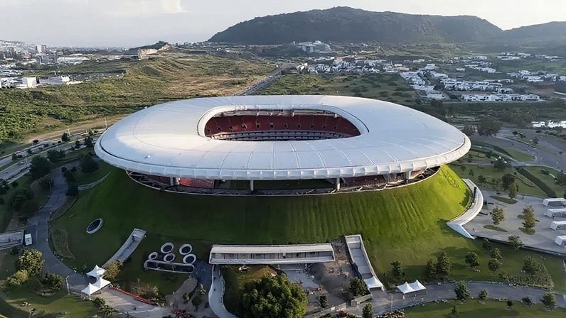 Akron Stadium, próximo a Guadalajara no México, é um dos 16 estádios da Copa do Mundo 2026