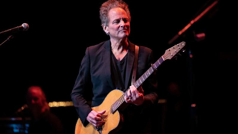 Lindsey Buckingham, former member of Fleetwood Mac, performing April 15, 2022 in Santa Barbara, California.