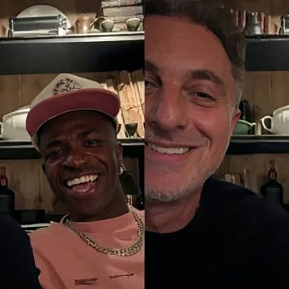 Luciano Huck encontra Vini Jr. e revela repreensão recebida de Virginia