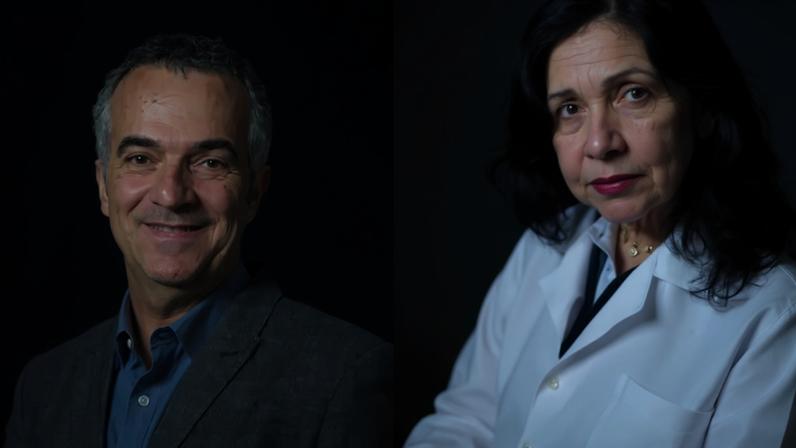 Biólogo Luciano Moreira e a microbiologista Mariangela Hungria