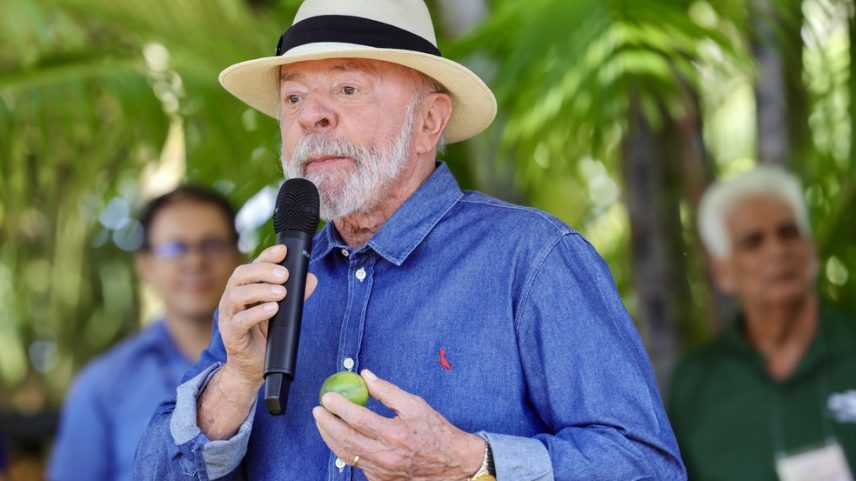 Presidente Luiz Inácio Lula da Silva na cerimônia de abertura da Feira Brasil na Mesa, na Embrapa Cerrados, em Planaltina (DF) — Foto: Fabio Rodrigues-Pozzebom/Agência Brasil