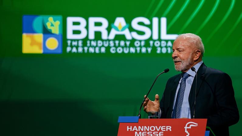 Lula em discurso na Hannover Messe 2026, na Alemanha