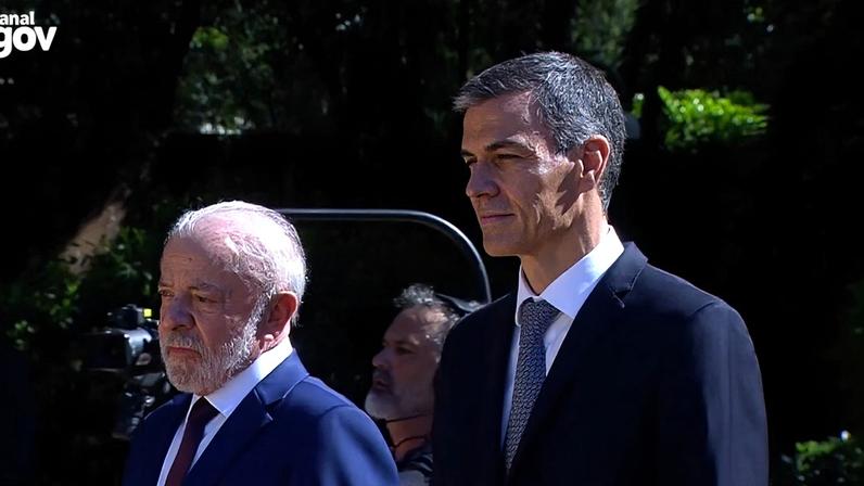 Lula e o presidente de governo da Espanha, Pedro Sanchéz