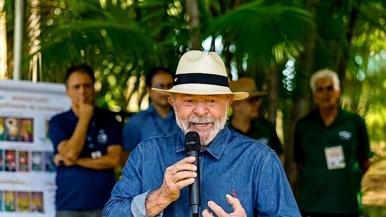 O presidente Lula (PT) na abertura da Feira Brasil na Mesa, em Brasília | Ricardo Stuckert/PR