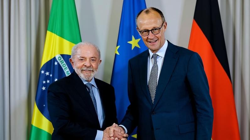 O presidente Lula e o chanceler da Alemanha, Friedrich Merz | Ricardo Stuckert/PR