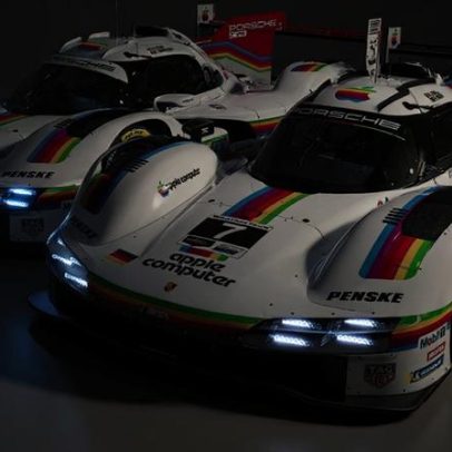 Porsche revela pintura retrô da Apple para Laguna Seca na IMSA